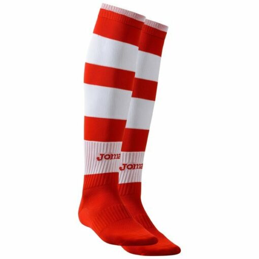 Joma Zebra Football Socks – Red/White (Adult)